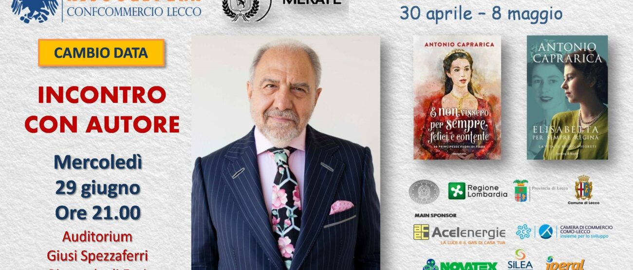 Antonio Caprarica il 29 giugno a Merate per un "Incontro con autore"